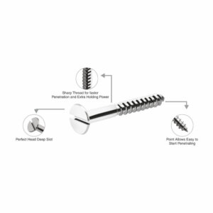 CSK Slotted Head Self Tapping Wood Screws