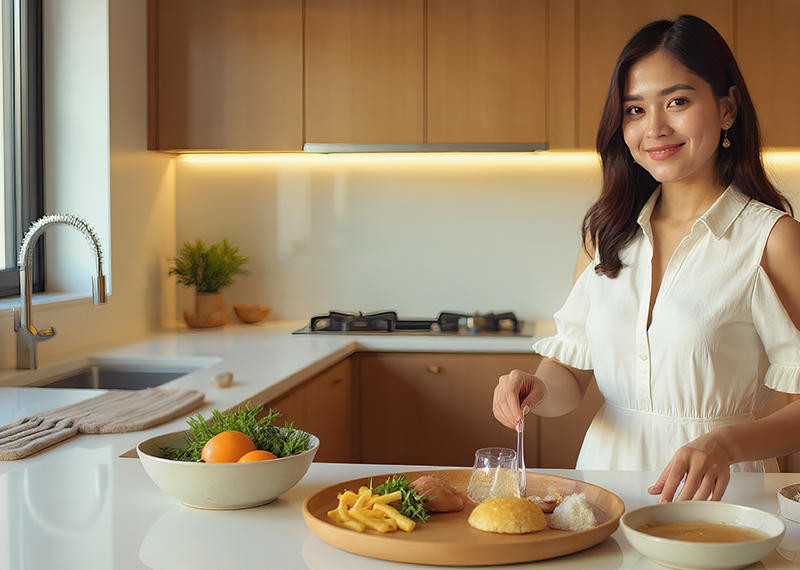 L shaped modular kitchen for Indian homes