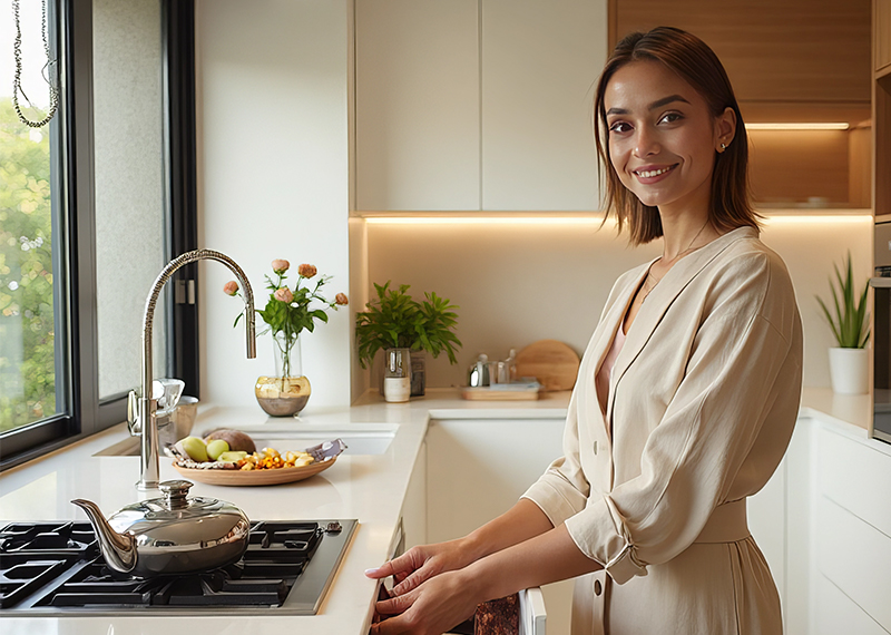 efficient L shaped kitchen layout for smooth workflow