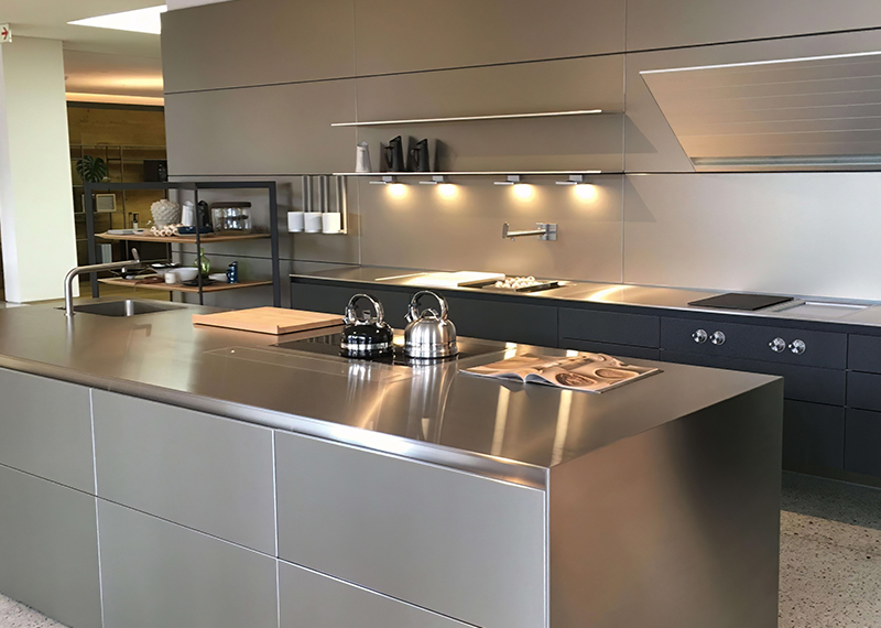stainless steel modular kitchen for modern home interiors
