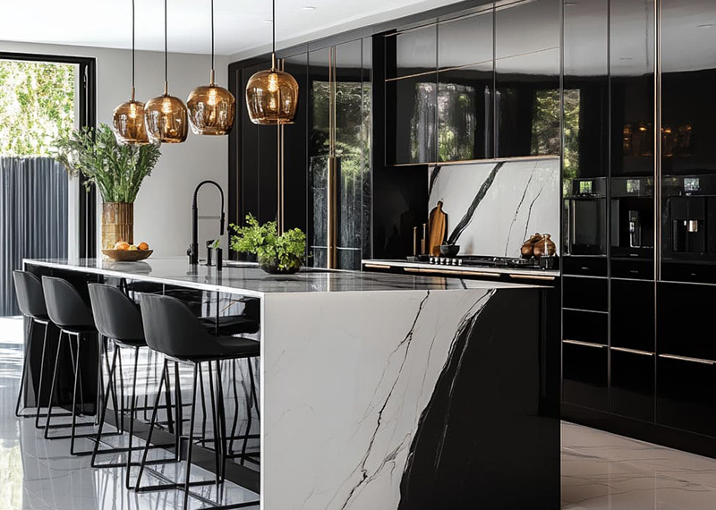 functional wooden kitchen design with organized layout