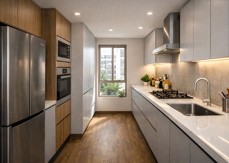 aks Compact Parallel Kitchen