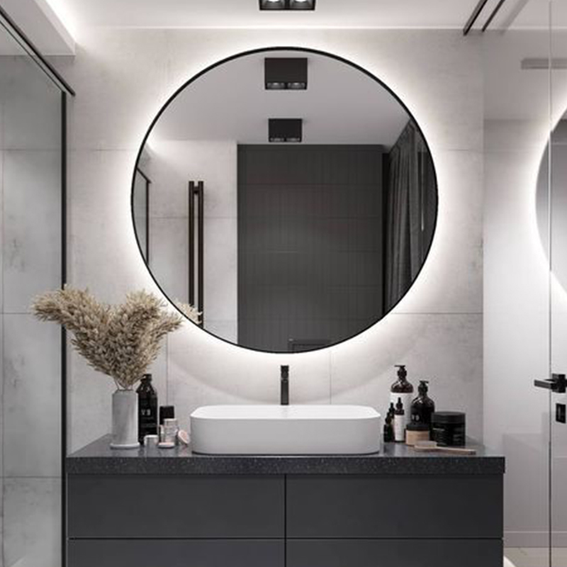 floating bathroom vanity unit with modern storage
