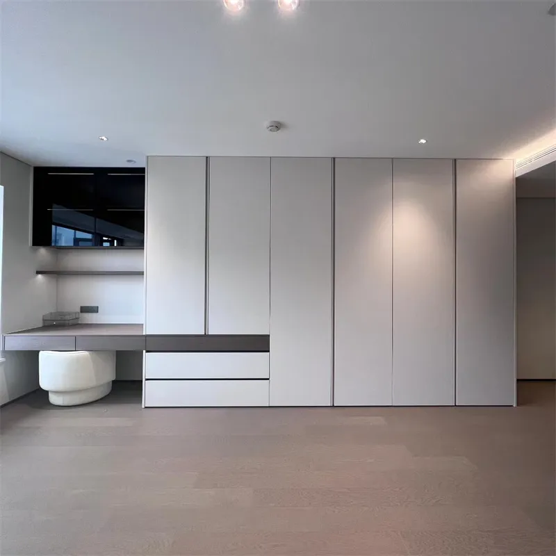 modern bedroom wardrobe with premium finish and storage