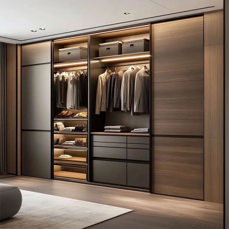 modern sliding door wardrobe with sleek design and storage