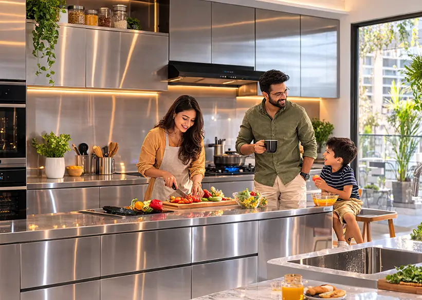 stainless steel kitchen termite proof and pest resistant design