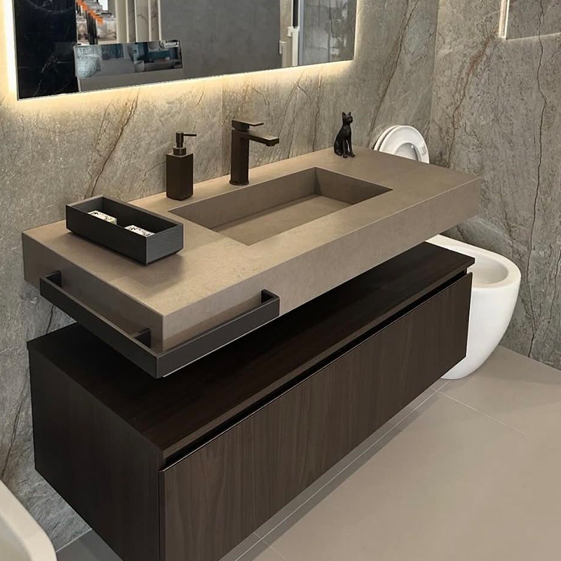 bathroom vanity with under sink storage cabinet design