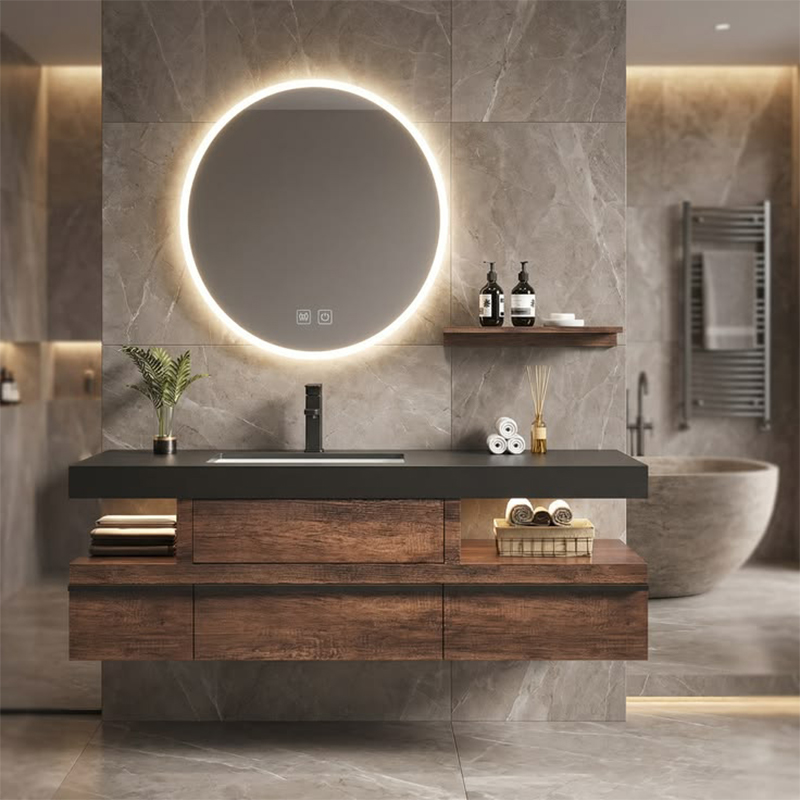 wall mounted bathroom vanity for space saving design